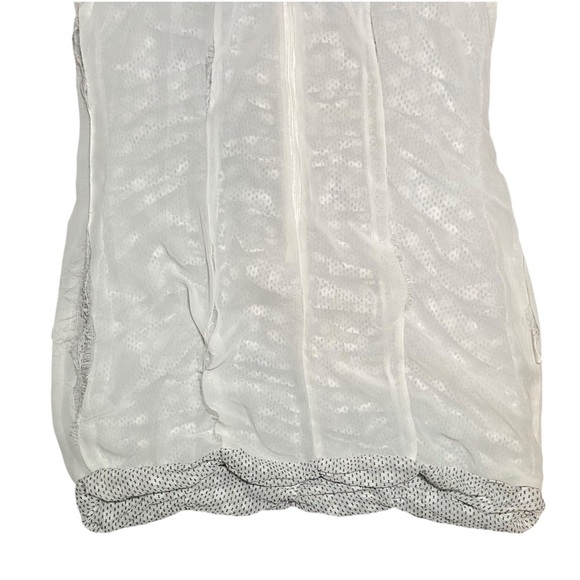 Minkpink Kalea Ruched Mini Dress Black White‎ Ruffle Size Large Balloon Sleeve - Picture 10 of 11